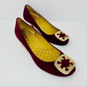 daniblack - Suede Gold Buckle Heels (9)